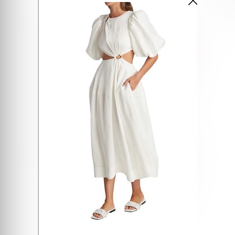 FREE GIFT Aje Vanades Cut Out Ring Midi Dress